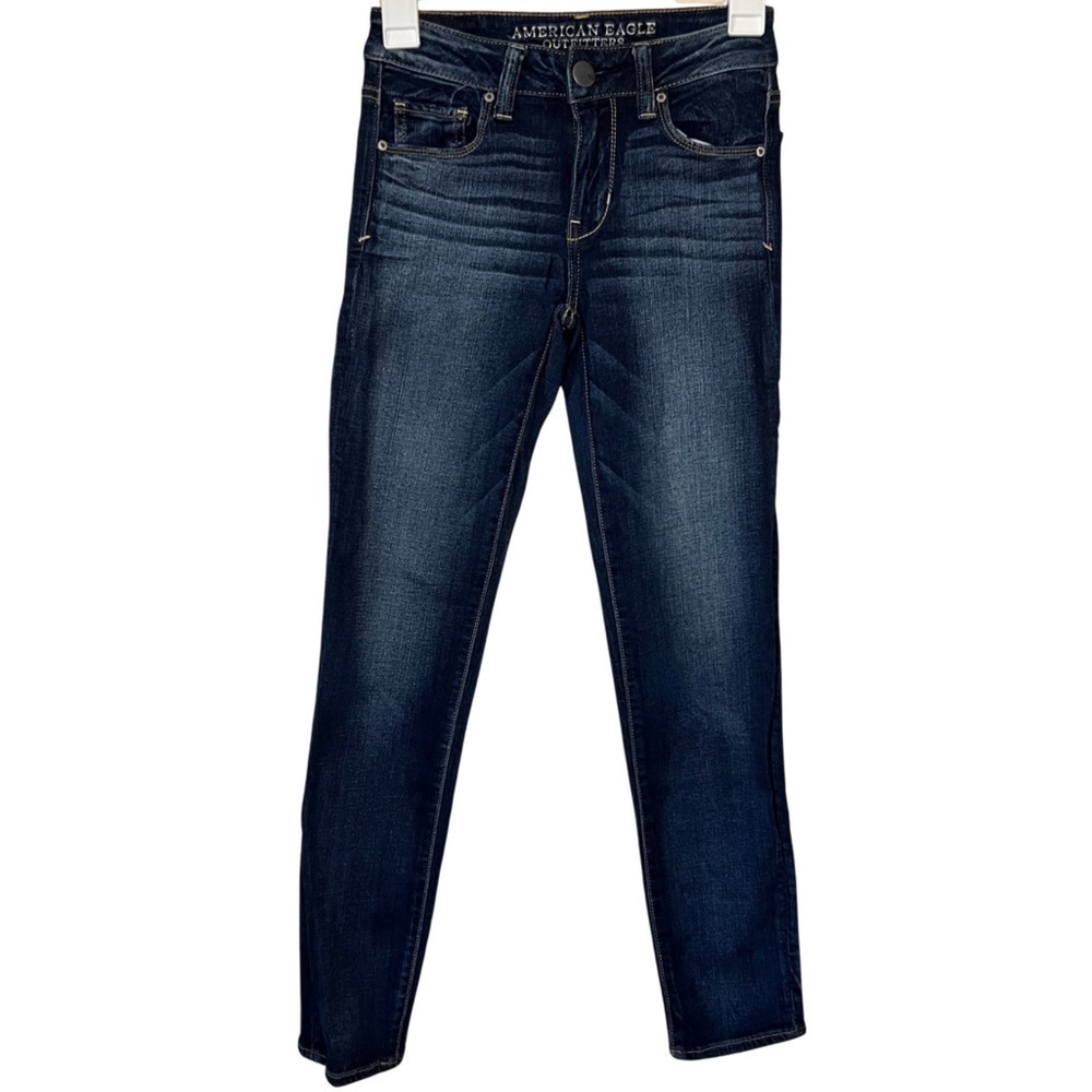 American Eagle Outfitters Dark Wash Skinny Jeans Size 0 Short